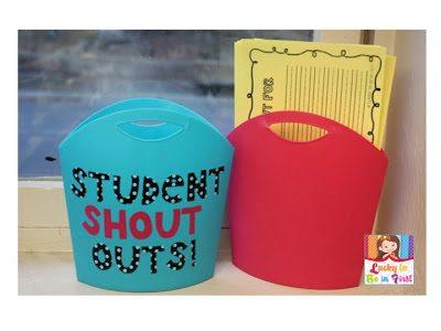 student shout out bucket in a classroom | Lucky Learning with Molly Lynch