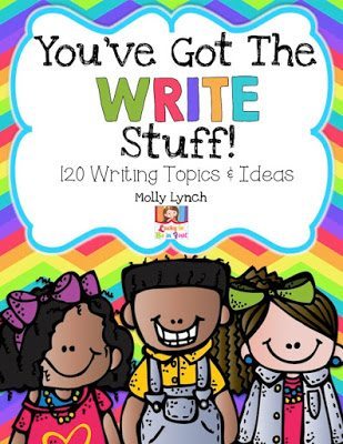 120 writing topics and ideas for elementary students | Lucky Learning with Molly Lynch