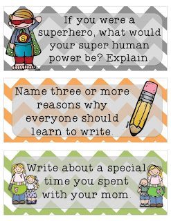 superhero themed writing topics for elementary students | Lucky Learning with Molly Lynch 
