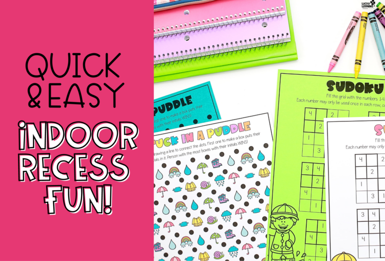 elementary school indoor recess games | Lucky Learning with Molly Lynch