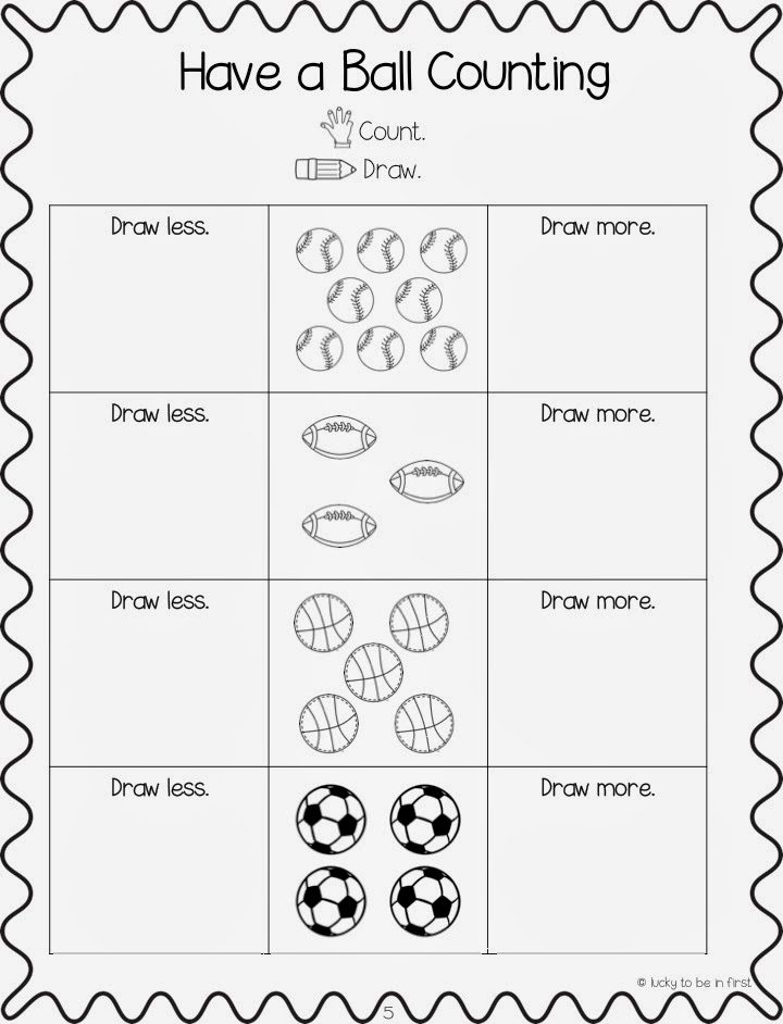 ball counting activity for kindergarten | Lucky Learning with Molly Lynch 