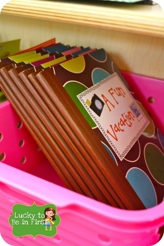 multiple journal ideas in a bucket for students to use | Lucky Learning with Molly Lynch 