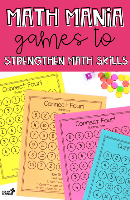 free math mania games to strengthen math skills | Lucky Learning with Molly Lynch