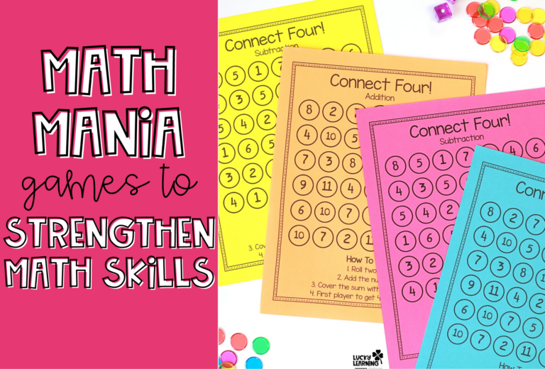 Free Math Mania Games for 1st grade | Lucky Learning with Molly Lynch