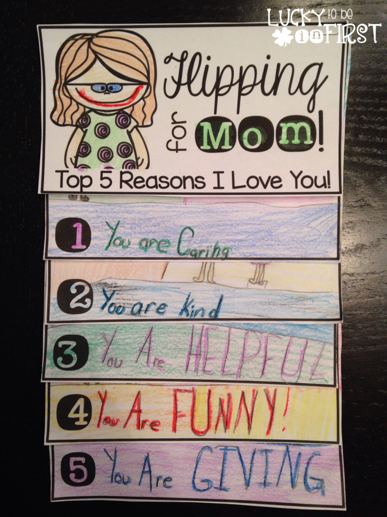 example of fun mother's day crafts for elementary students | Lucky Learning with Molly Lynch 