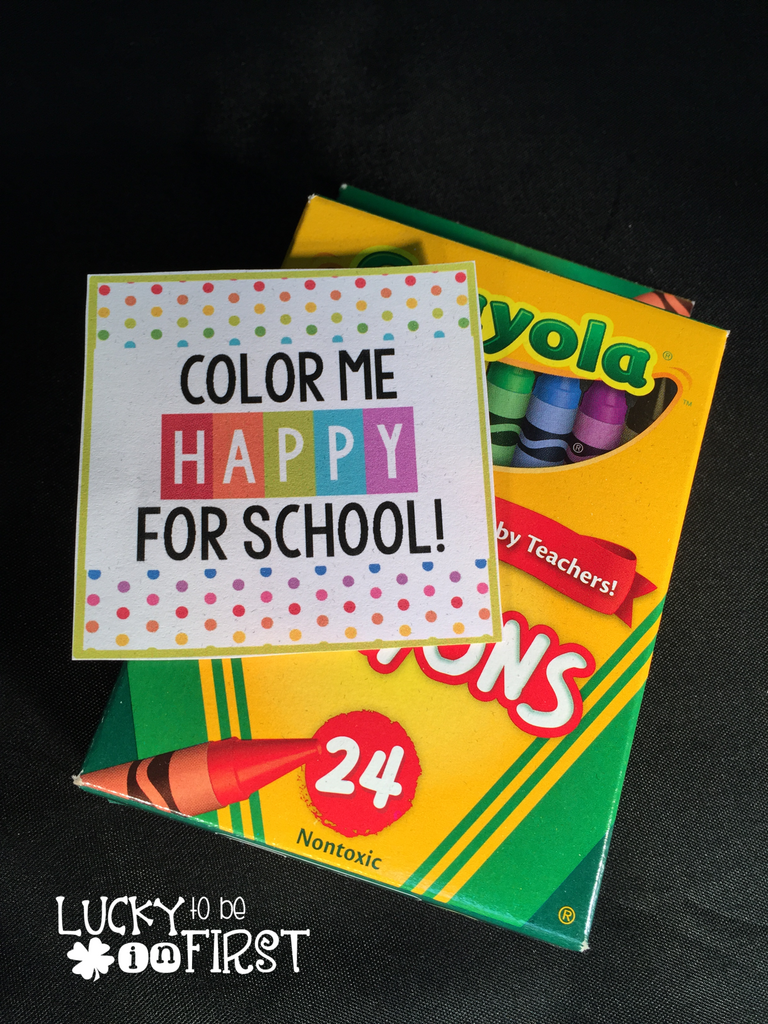 Color Me Happy for School Tag FREEBIE