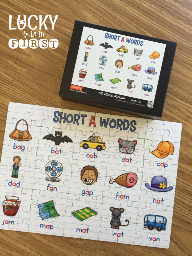 Short Vowel Puzzles Upload high-res photo to Shutterfly and create a puzzle for students to complete! | Lucky Learning with Molly Lynch
