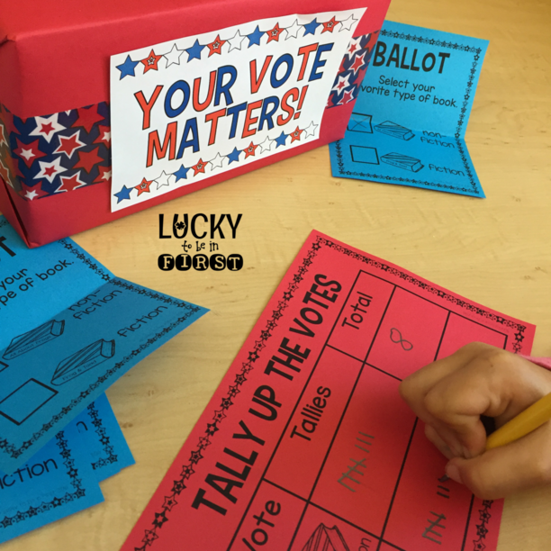 tally up the votes printable activity | Lucky Learning with Molly Lynch 
