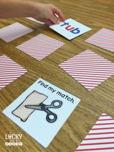 Short Vowel Memory Game using Shutterfly Puzzles covering all short vowel sounds | Lucky Learning with Molly Lynch