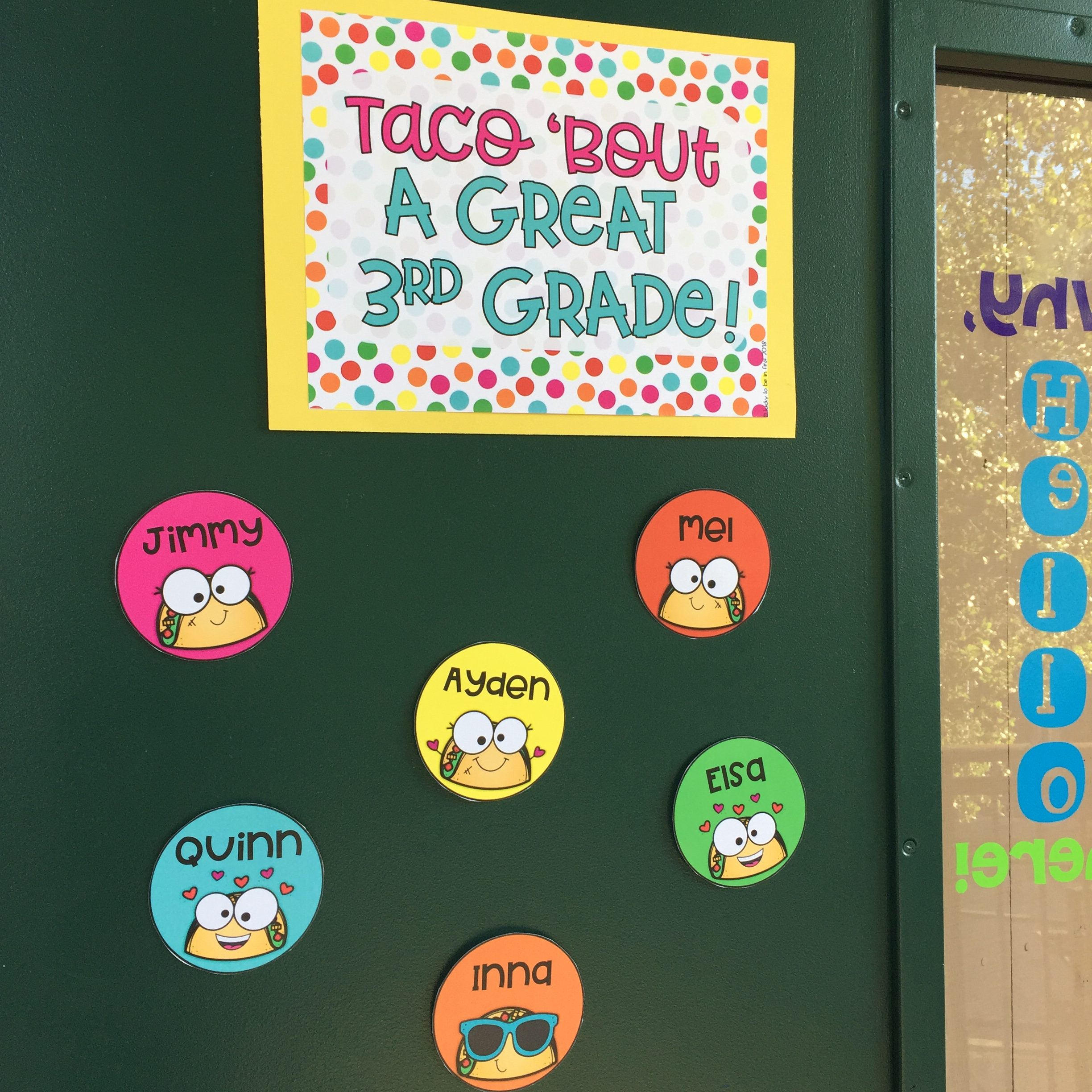 taco bout a great 3rd grade class bulletin board | Lucky Learning with Molly Lynch 