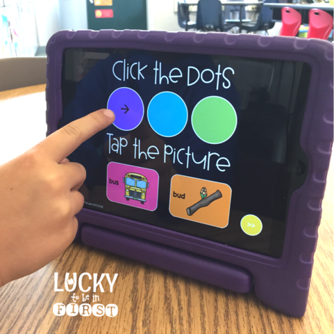 Phonics Sound Tappers | Digital Phonics Task Cards | Lucky to Be in First