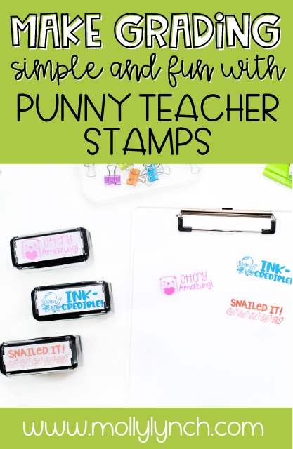funny personalized teacher stamps | Lucky Learning with Molly Lynch 