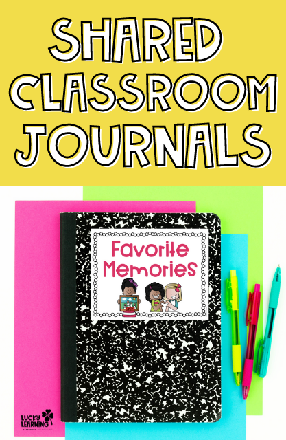 brightly colored version of a shared classroom journal | Lucky Learning with Molly Lynch 