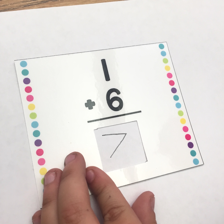 peek a boo task cards help 1st graders learn the foundational skill of math facts up to 20 | Lucky Learning with Molly Lynch
