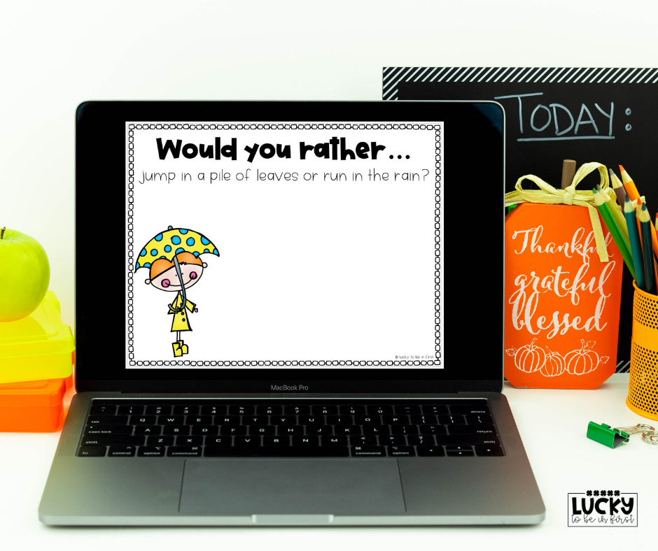 Would You Rather? Fall Prompts give students a chance to share their opinions | Lucky Learning with Molly Lynch 