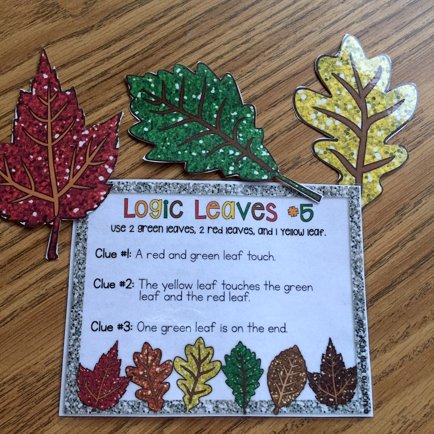 Logic Leaves are a great way to stretch your students' logic skills. | Lucky Learning with Molly Lynch 