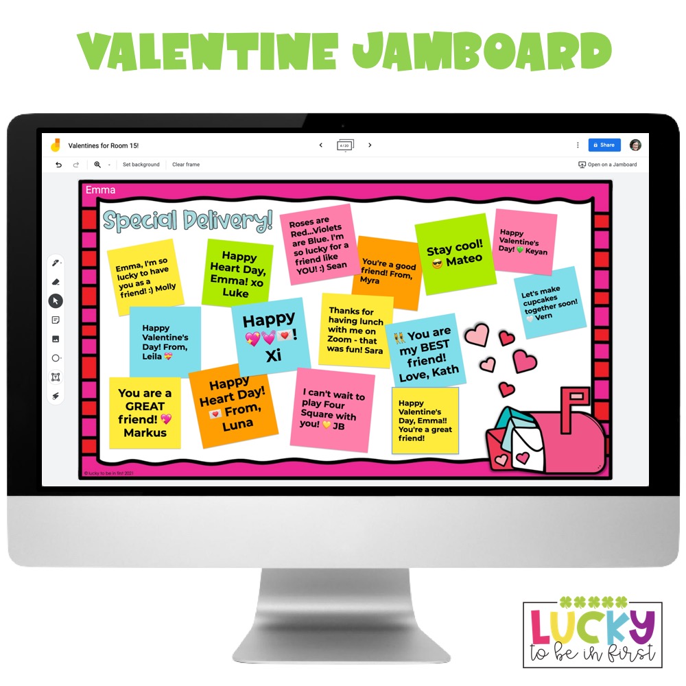 distance learning digital valentines | Lucky Learning with Molly Lynch 