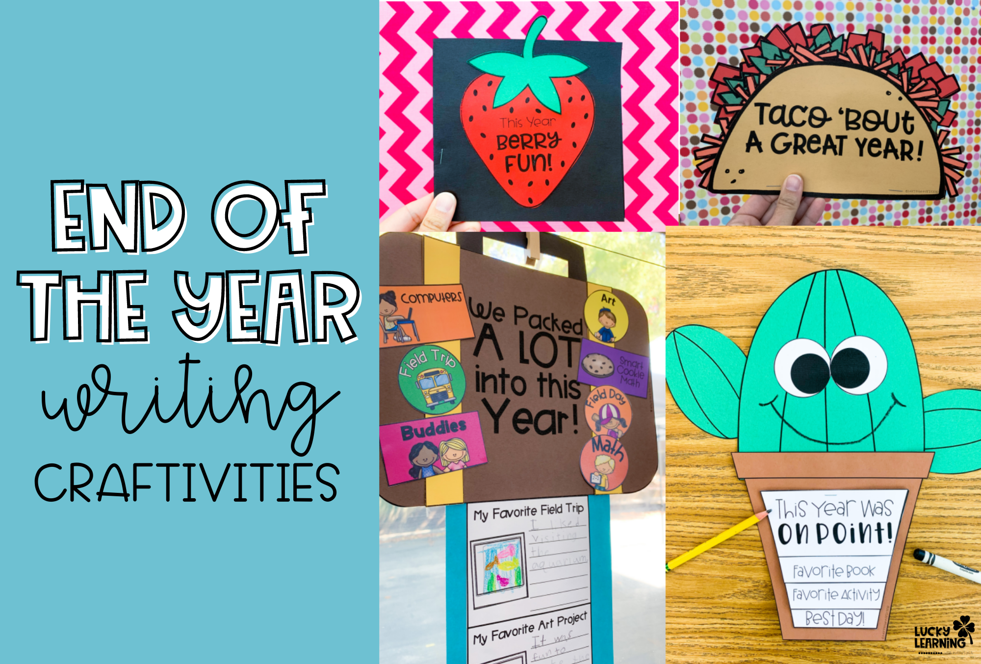 end of the year writing craftivities with cactus theme | Lucky Learning with Molly Lynch