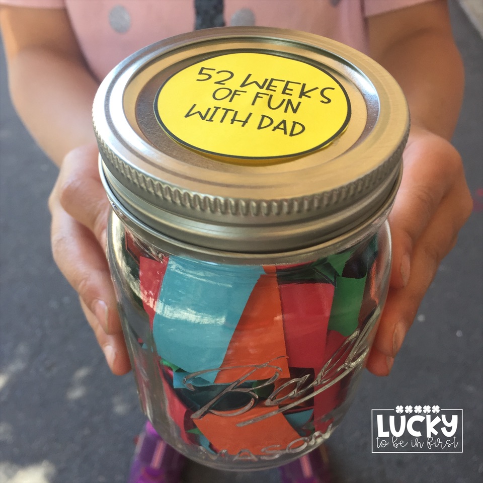 a student holding their father's day craft | Lucky Learning with Molly Lynch