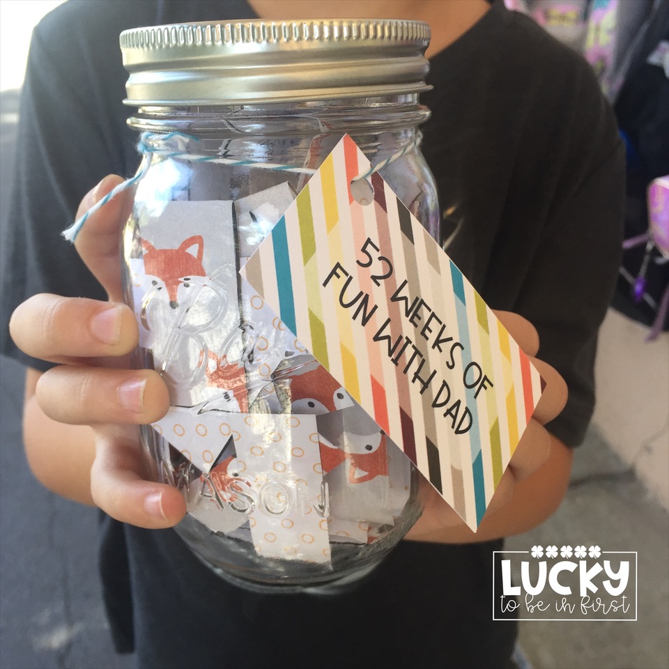 52 fun weeks of fun with dad keepsake jar | Lucky Learning with Molly Lynch