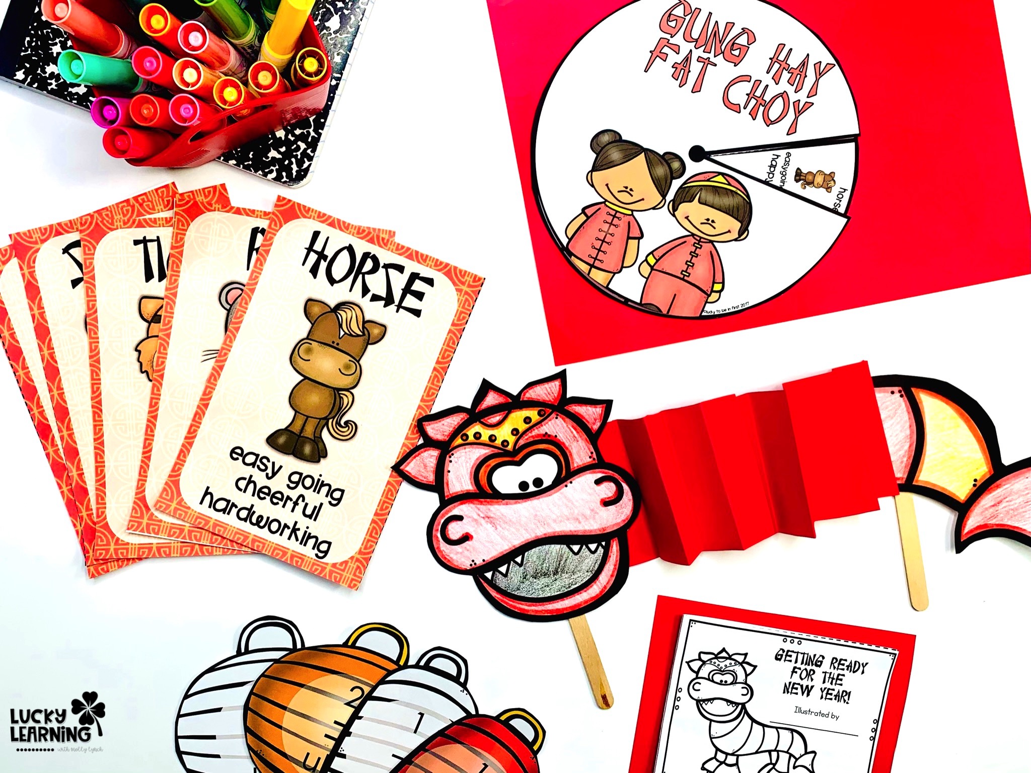 lunar new year mini book activity | Lucky Learning with Molly Lynch