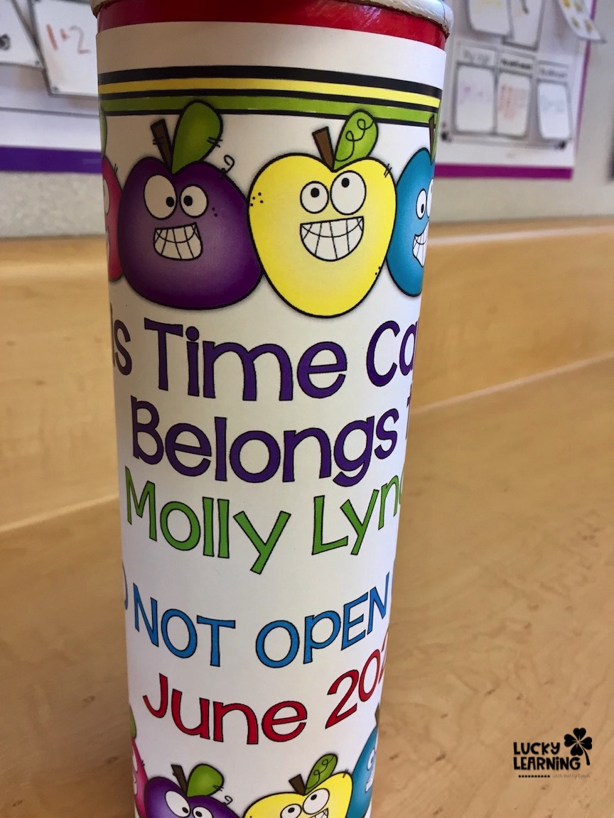 a pre-made time capsule for students | Lucky Learning with Molly Lynch