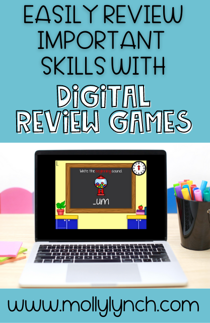 easily review important math skills with digital beat the block games | Lucky Learning with Molly Lynch
