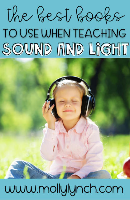 books about light and sound for 1st graders and elementary students | Lucky Learning with Molly Lynch 