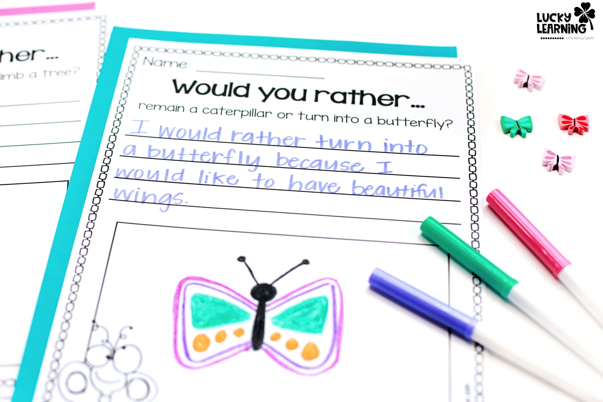 spring opinion writing activity printable | Lucky Learning with Molly Lynch