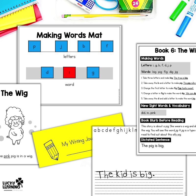 example of a structured literacy activity for 1st and 2nd grade | Lucky Learning with Molly Lynch 
