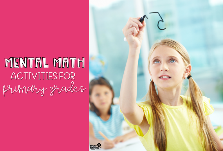 mental math games and activities for 1st and 2nd grade | Lucky Learning with Molly Lynch