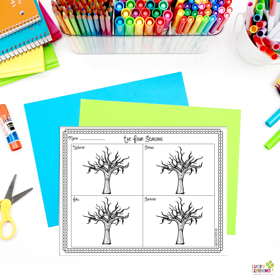 spring art printable activity free download | Lucky Learning with Molly Lynch