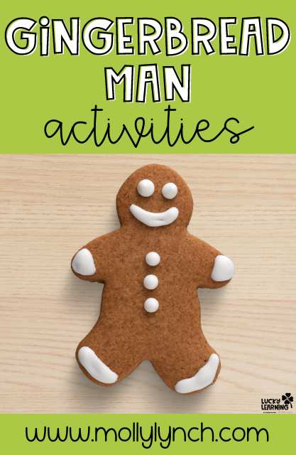 list of gingerbread man related activities for a first grade classroom in the winter | Lucky Learning with Molly Lynch