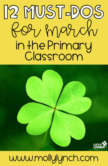 12 fun activities for students in march | Lucky Learning with Molly Lynch