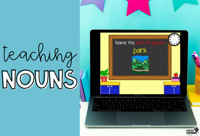 fun ways to teach nouns in the first grade classroom | Lucky Learning with Molly Lynch