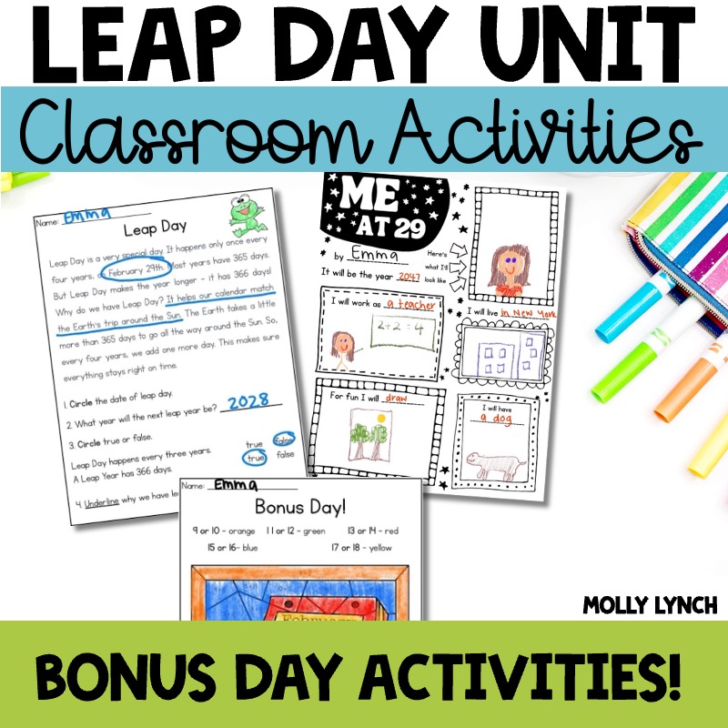 leap day unit classroom activities for k-2 | Lucky Learning with Molly Lynch
