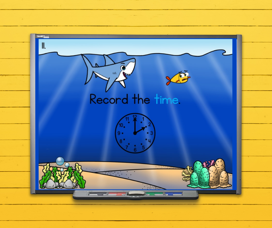 Telling Time Activities for the Smart Board by Lucky Learning with Molly Lynch