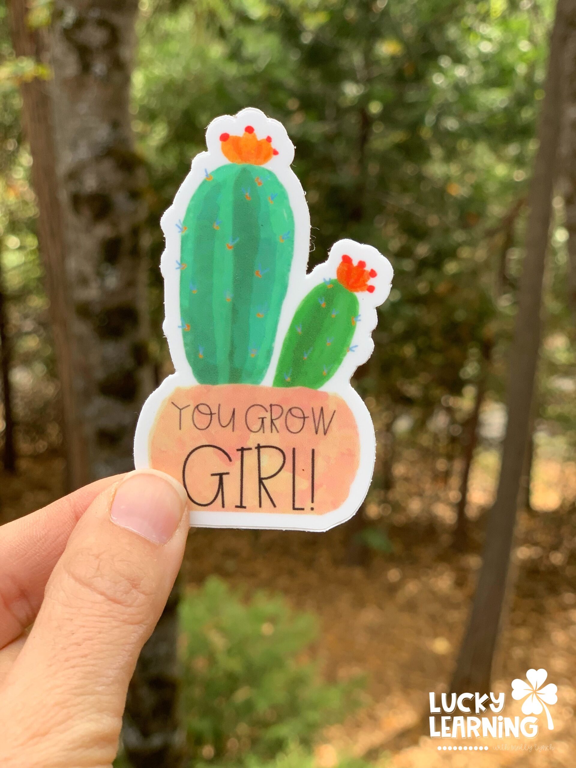You Grow Girl Sticker for Water Bottle
