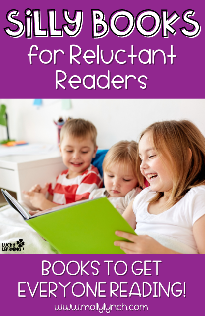 a child who is reluctant to read enjoying a book | Lucky Learning with Molly Lynch